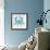 Crab in Turquoise and Navy-Cat Coquillette-Framed Giclee Print displayed on a wall