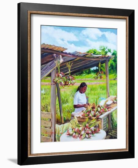 Crab Lady  2018  (oil on linen)-Colin Bootman-Framed Giclee Print