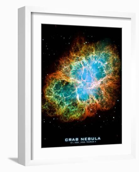 Crab Nebula Text Space Photo Art Poster Print-null-Framed Premium Giclee Print