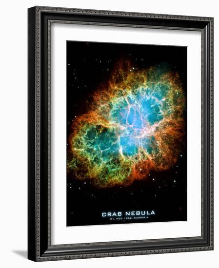 Crab Nebula Text Space Photo Art Poster Print-null-Framed Premium Giclee Print