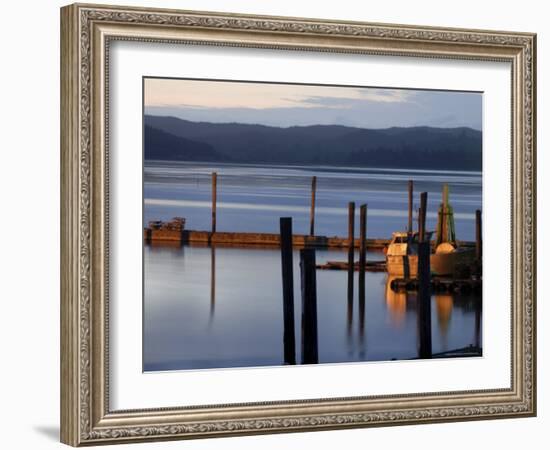 Crab Pots on Deck, Grayland Dock, Grays Harbor County, Washington State, United States of America-Aaron McCoy-Framed Photographic Print