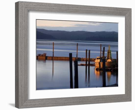 Crab Pots on Deck, Grayland Dock, Grays Harbor County, Washington State, United States of America-Aaron McCoy-Framed Photographic Print