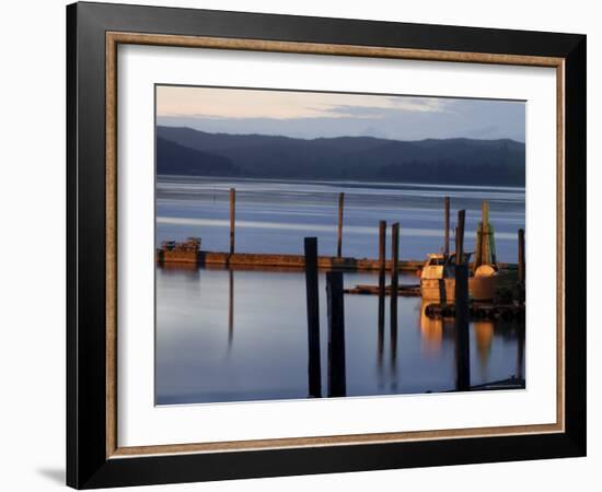 Crab Pots on Deck, Grayland Dock, Grays Harbor County, Washington State, United States of America-Aaron McCoy-Framed Photographic Print