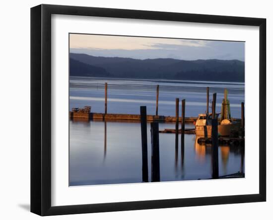 Crab Pots on Deck, Grayland Dock, Grays Harbor County, Washington State, United States of America-Aaron McCoy-Framed Photographic Print