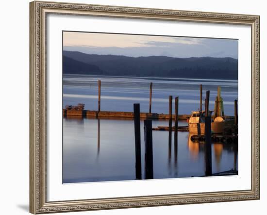 Crab Pots on Deck, Grayland Dock, Grays Harbor County, Washington State, United States of America-Aaron McCoy-Framed Photographic Print