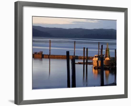 Crab Pots on Deck, Grayland Dock, Grays Harbor County, Washington State, United States of America-Aaron McCoy-Framed Photographic Print