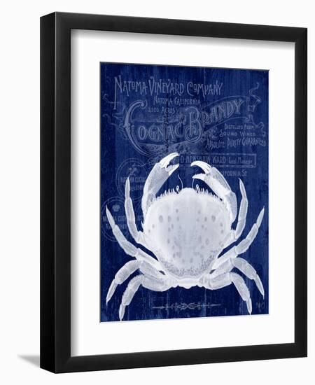 Crab Prohibition Crab On Blue-Fab Funky-Framed Premium Giclee Print