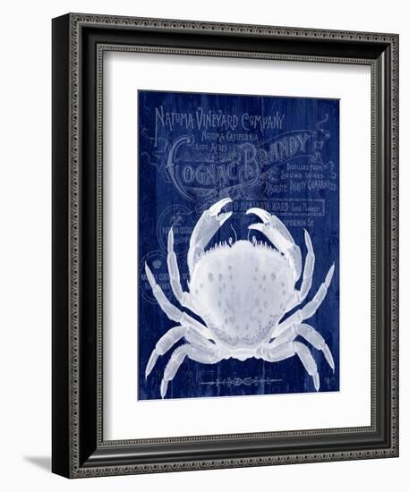 Crab Prohibition Crab On Blue-Fab Funky-Framed Premium Giclee Print