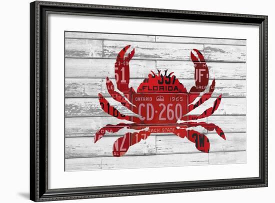 Crab-Design Turnpike-Framed Giclee Print