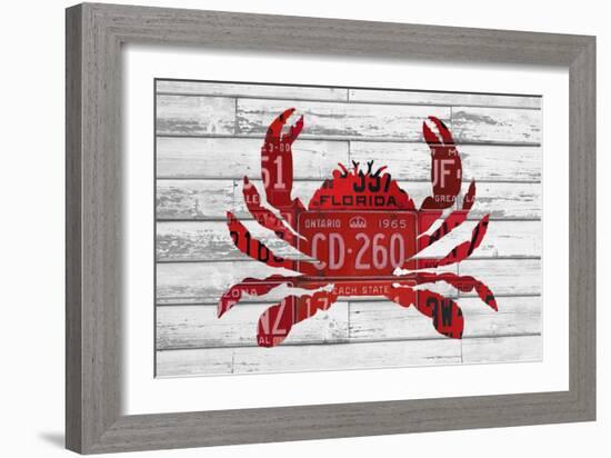 Crab-Design Turnpike-Framed Giclee Print