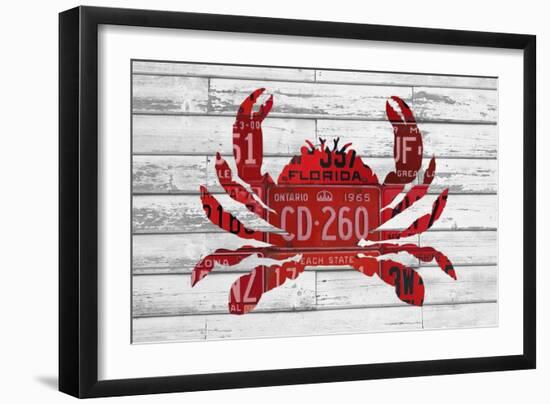 Crab-Design Turnpike-Framed Giclee Print