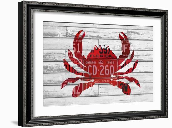 Crab-Design Turnpike-Framed Giclee Print