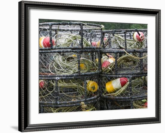 Crabbing Nets in Tee Harbor, Juneau, Southeast Alaska, Alaska, USA-Walter Bibikow-Framed Photographic Print