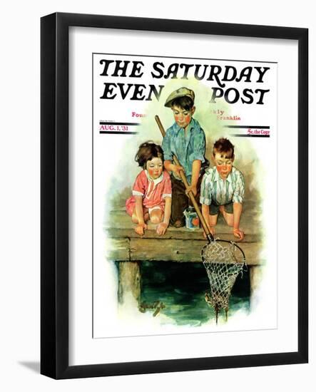 "Crabbing," Saturday Evening Post Cover, August 1, 1931-Ellen Pyle-Framed Giclee Print