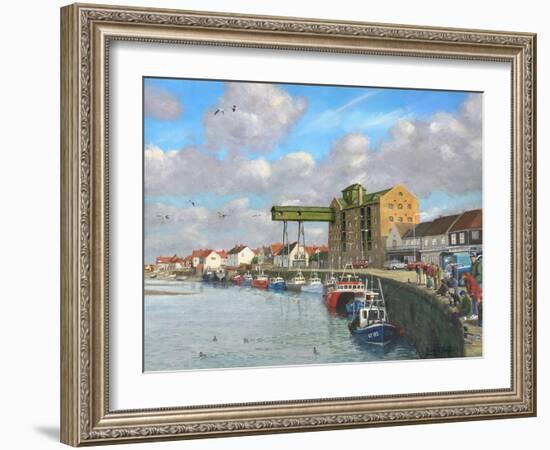 Crabbing - Wells Next to the Sea, Norfolk-Richard Harpum-Framed Art Print