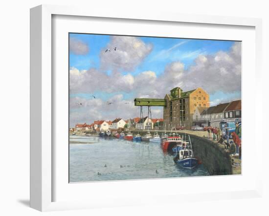 Crabbing - Wells Next to the Sea, Norfolk-Richard Harpum-Framed Art Print