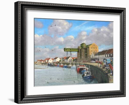 Crabbing - Wells Next to the Sea, Norfolk-Richard Harpum-Framed Art Print