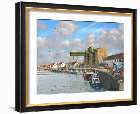 Crabbing - Wells Next to the Sea, Norfolk-Richard Harpum-Framed Art Print