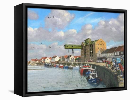 Crabbing - Wells Next to the Sea, Norfolk-Richard Harpum-Framed Stretched Canvas