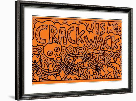 Crack is Wack-Keith Haring-Framed Giclee Print