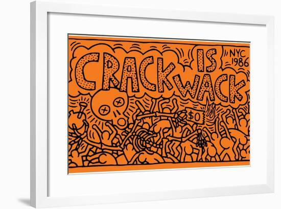 Crack is Wack-Keith Haring-Framed Giclee Print