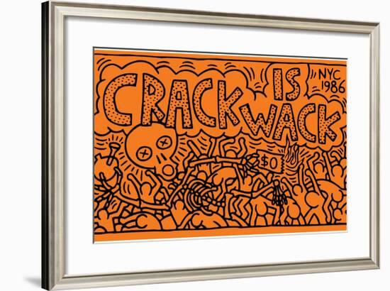 Crack is Wack-Keith Haring-Framed Giclee Print