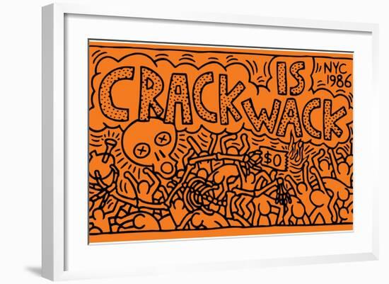 Crack is Wack-Keith Haring-Framed Giclee Print