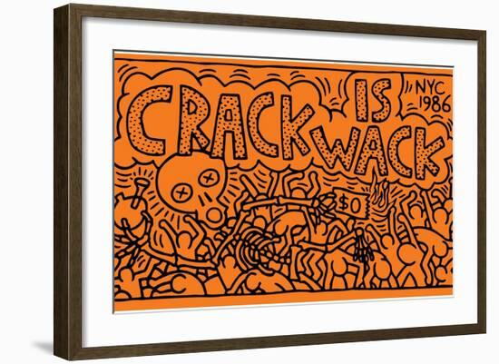 Crack is Wack-Keith Haring-Framed Giclee Print