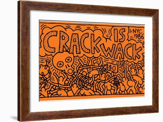 Crack is Wack-Keith Haring-Framed Giclee Print