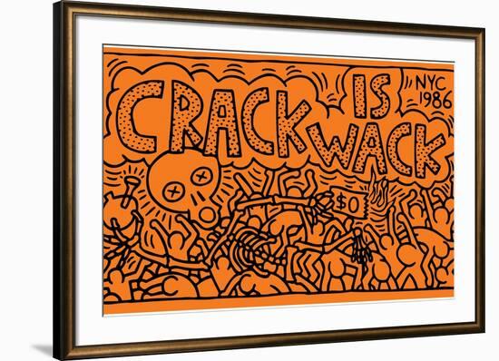 Crack is Wack-Keith Haring-Framed Giclee Print