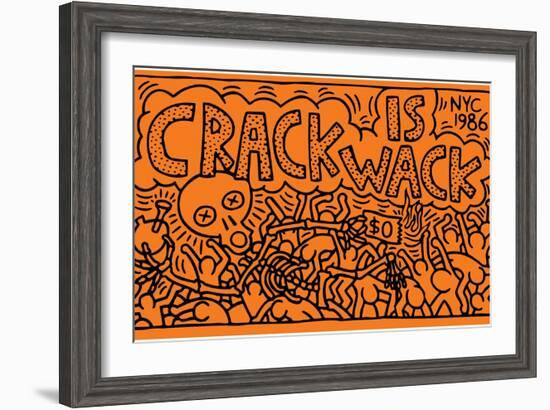 Crack is Wack-Keith Haring-Framed Giclee Print