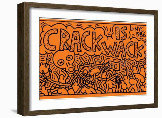 Crack is Wack-Keith Haring-Framed Giclee Print