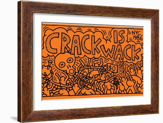 Crack is Wack-Keith Haring-Framed Giclee Print