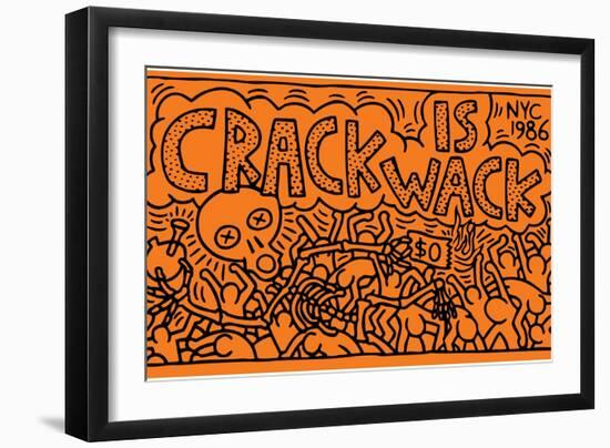 Crack is Wack-Keith Haring-Framed Giclee Print