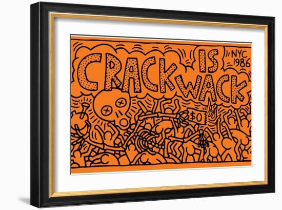 Crack is Wack-Keith Haring-Framed Giclee Print