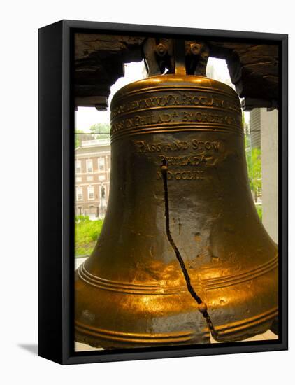 Cracked Liberty Bell, Philadelphia, Pennsylvania, USA-Ellen Clark-Framed Premier Image Canvas