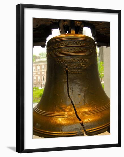 Cracked Liberty Bell, Philadelphia, Pennsylvania, USA-Ellen Clark-Framed Photographic Print