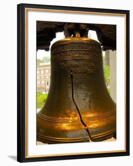 Cracked Liberty Bell, Philadelphia, Pennsylvania, USA-Ellen Clark-Framed Photographic Print