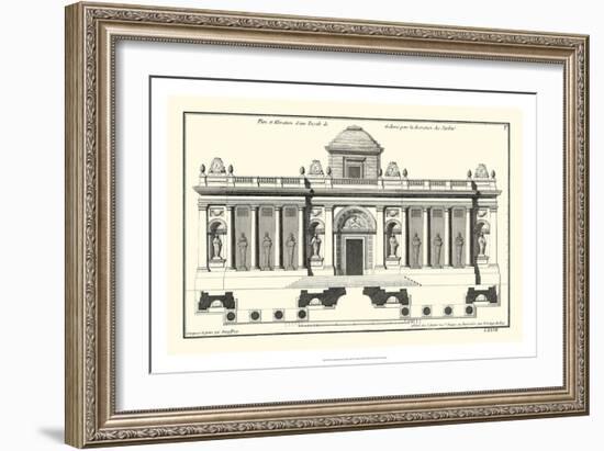 Crackle B&W Architectural Facade IV-Jean Deneufforge-Framed Art Print