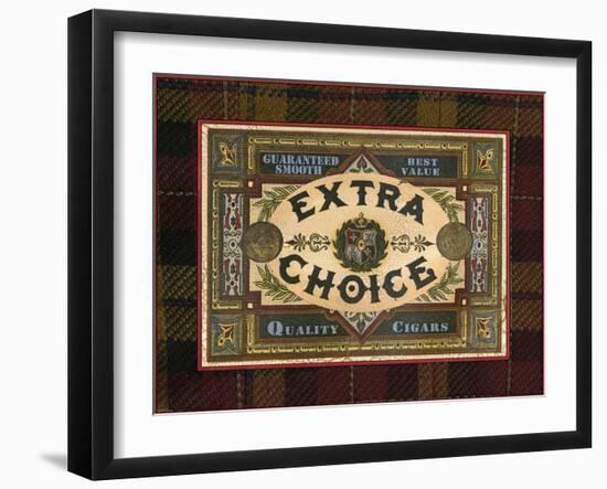 Crackled Cigar Label II-null-Framed Art Print