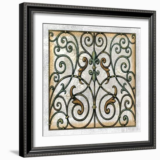 Crackled Decorative Gates I-Vision Studio-Framed Art Print