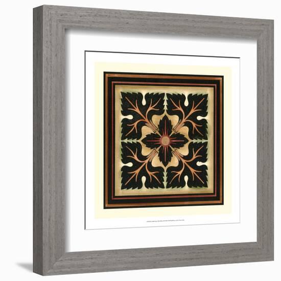 Crackled Square Wood Block III-Vision Studio-Framed Art Print