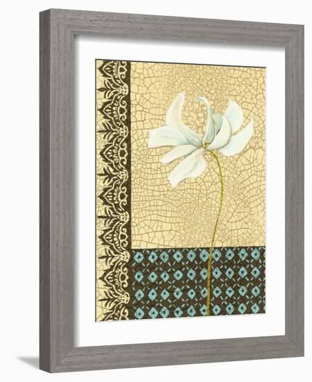 Crackled Tile Botanical I-Chariklia Zarris-Framed Art Print