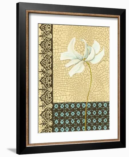 Crackled Tile Botanical I-Chariklia Zarris-Framed Art Print