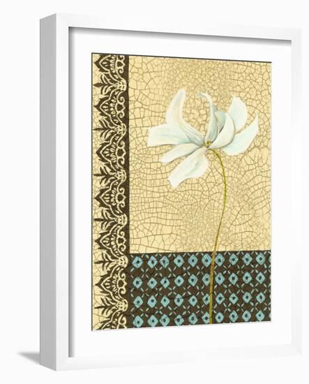 Crackled Tile Botanical I-Chariklia Zarris-Framed Art Print