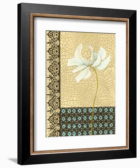 Crackled Tile Botanical I-Chariklia Zarris-Framed Art Print