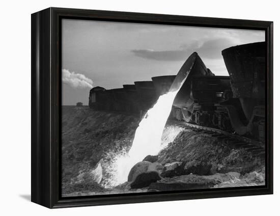 Cradles of Scolding Hot Slag from the Carnegie-Illinois Steel Mill Dumped Outside of Pittsburgh-Peter Stackpole-Framed Premier Image Canvas