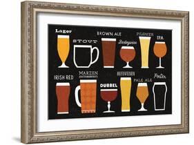 Craft Beer List-Michael Mullan-Framed Art Print