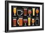 Craft Beer List-Michael Mullan-Framed Art Print