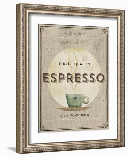 Crafted Coffee - Espresso-Hens Teeth-Framed Giclee Print